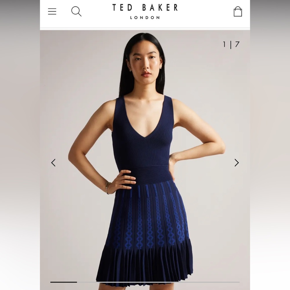Ted Baker Navy Blue Dress